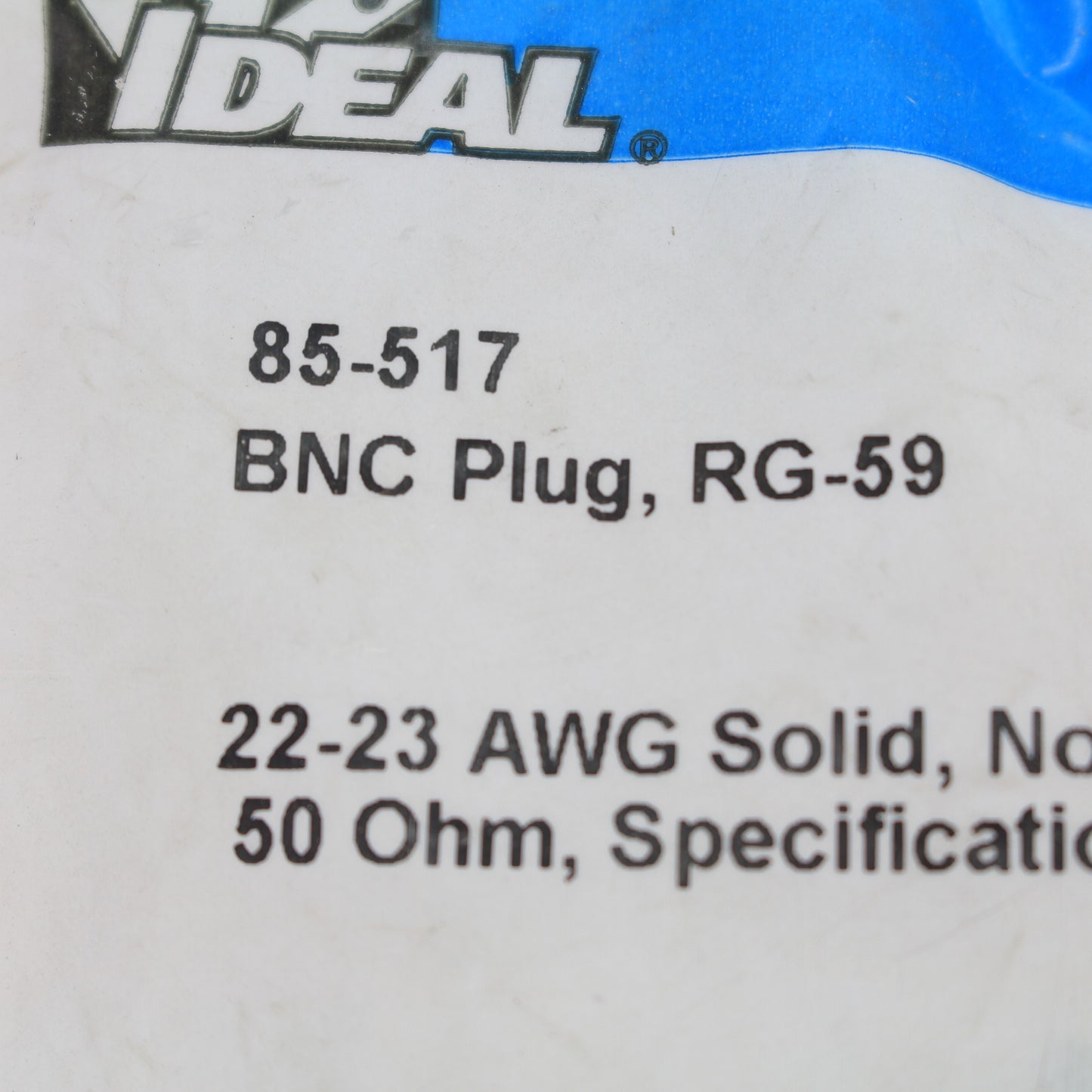 Ideal Industries 85-517 23 to 22 AWG Non-Plenum BNC Coaxial Connector RG-59 5pcs