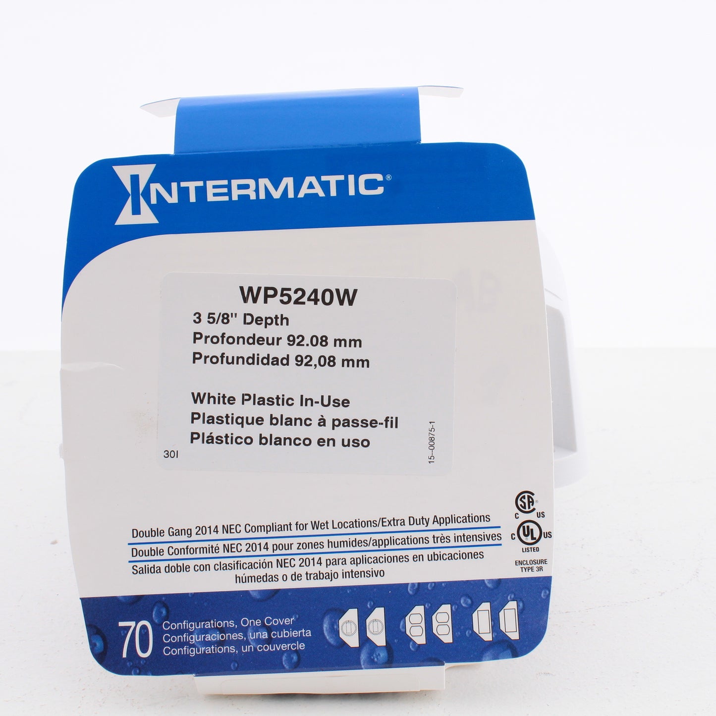 Intermatic WP5240W Extra-Duty Plastic Weatherproof Cover Double-G 3.625" White