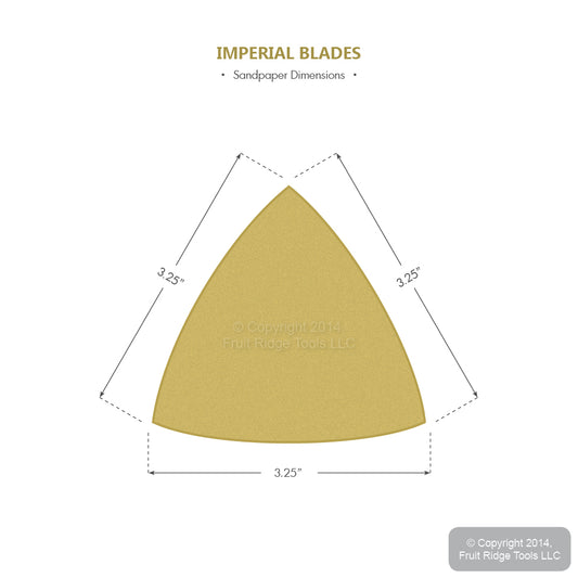 5 USA Made Hook and Loop Imperial Blades 180 Grit Triangle Sandpaper 5TSP180