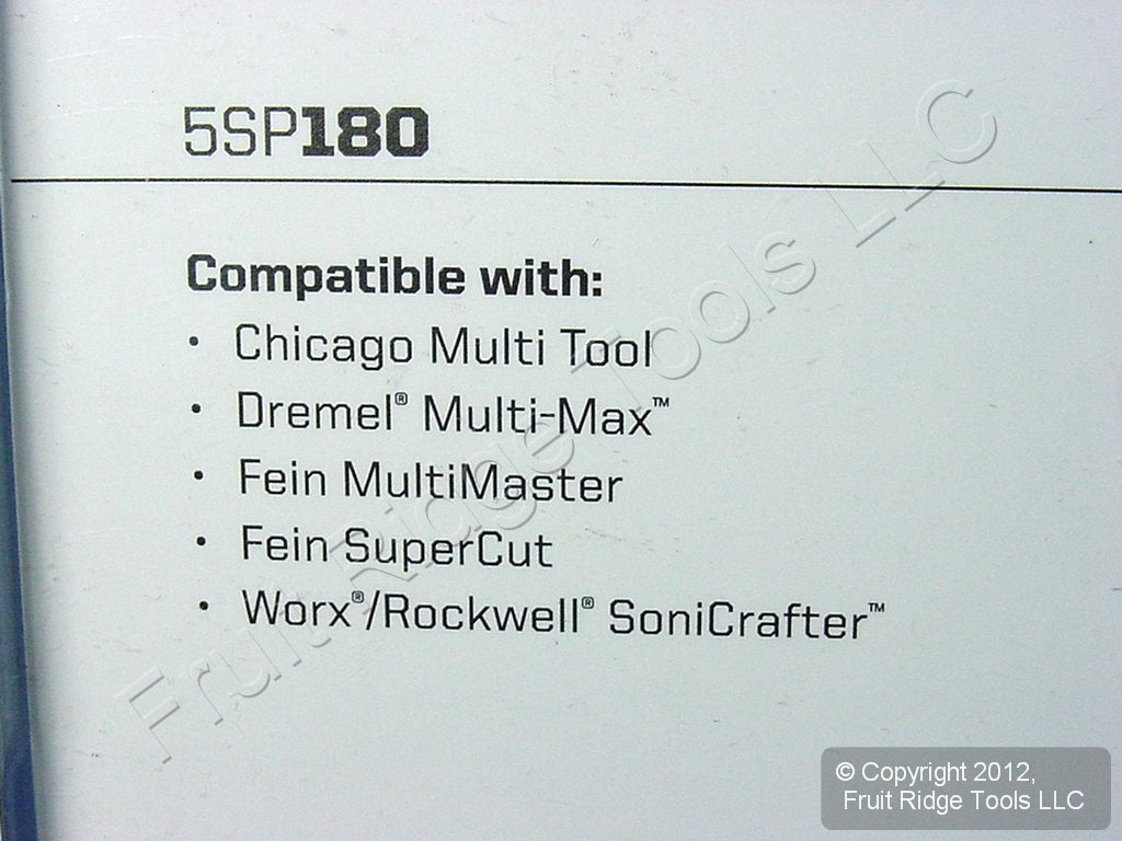 5 USA Made Hook and Loop Imperial Blades 180 Grit Triangle Sandpaper 5TSP180