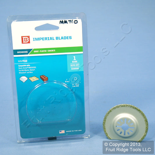 Imperial Blades Ceramic/Grout/Epoxy/Plaster Cut Diamond Half Round Blade MM710