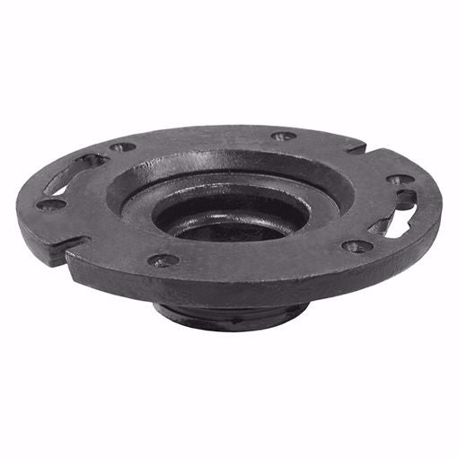 Jones Stephens C47-320 Black Closet Flange 3" x 2" Two-Finger Design