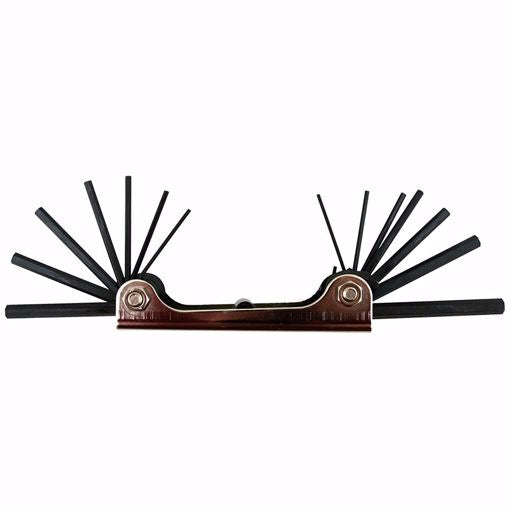 Jones Stephens J40-015 14-Piece Folding Hexagon Key Wire Wrench Set