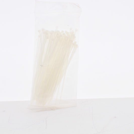 100-Pack KC PROFESSIONAL 6" Nylon Natural Cable Ties White