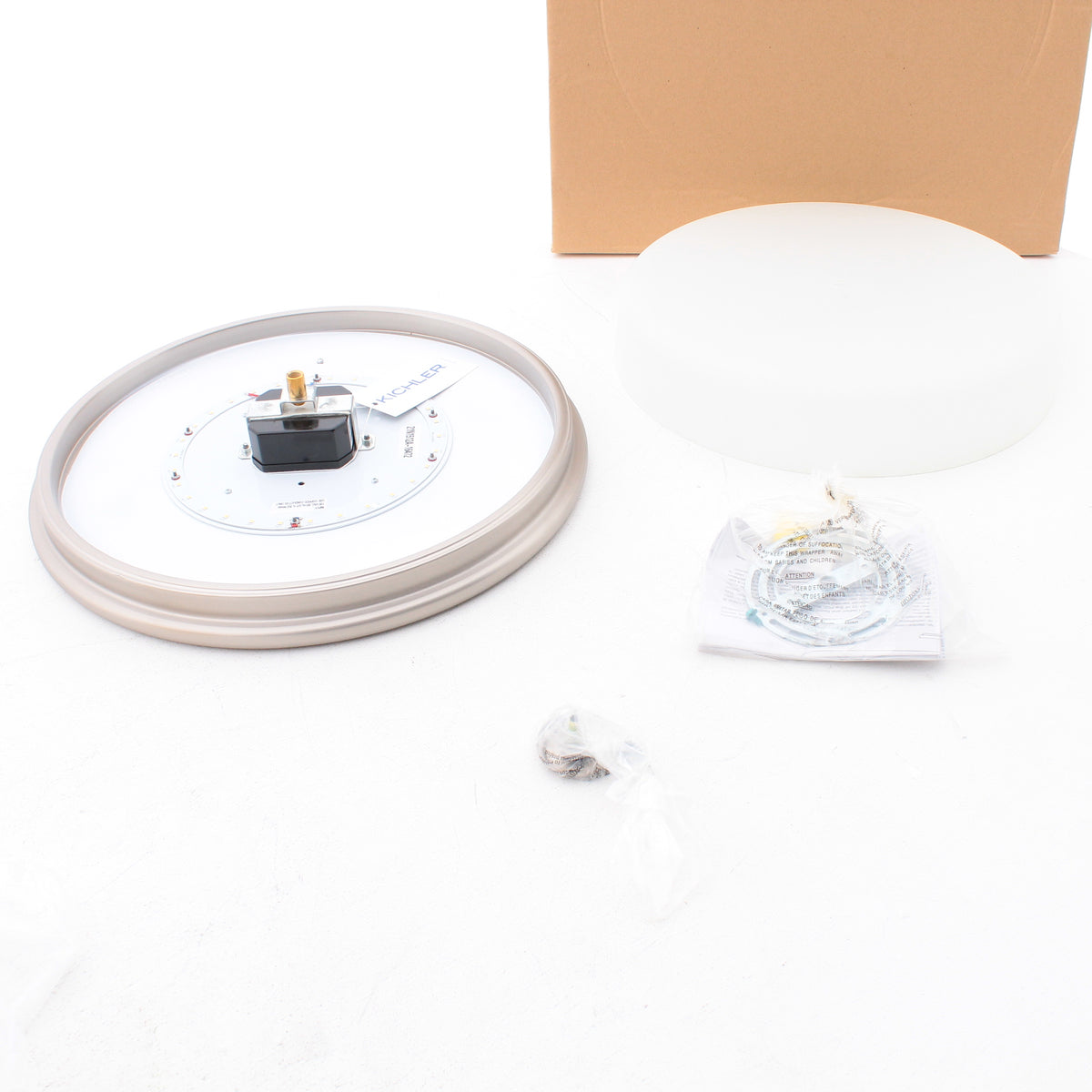 Kichler 43875NILED Brushed Nickel Signature LED Flush Mount Ceiling Fixture 16"