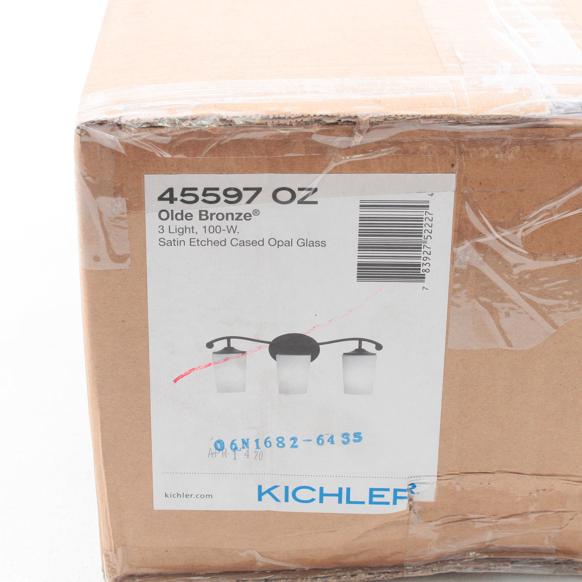 Kichler 45597OZ Olde Bronze Versailles 3 Light Bathroom Vanity Light