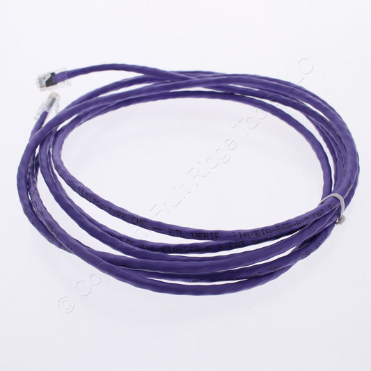 Leviton 5EPC-10V Violet Cat5e 10ft Ethernet Cable Patch Cord Network White Boot