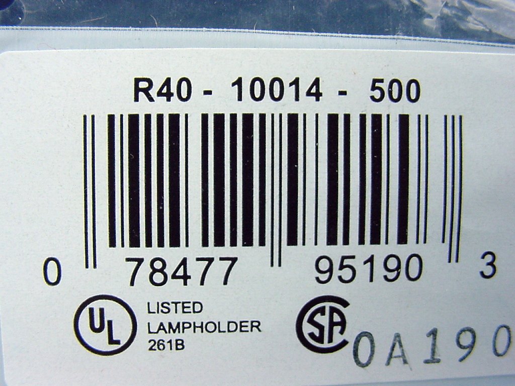 Leviton 10014-500 Candelabra Base Lamp Holder Light Socket Keyless Bulk 75W 125W