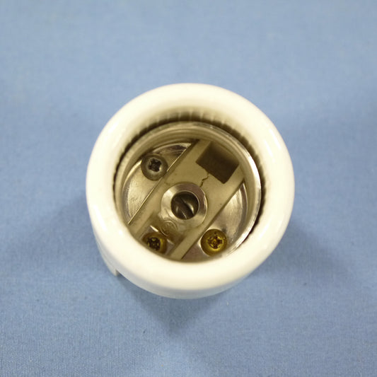 Leviton Porcelain Side Outlet Lampholder Light Socket Keyless NO CAP 660W 10091
