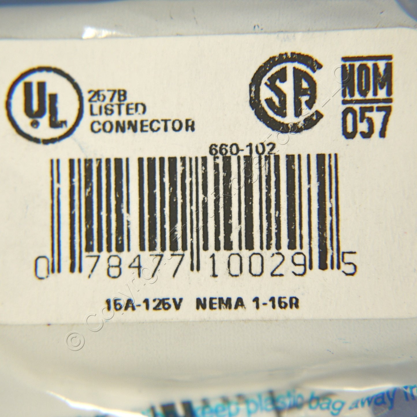 Leviton 102-66 Brown 15A Straight Blade Connector Plugs NEMA 1-15R 125V 2pcs