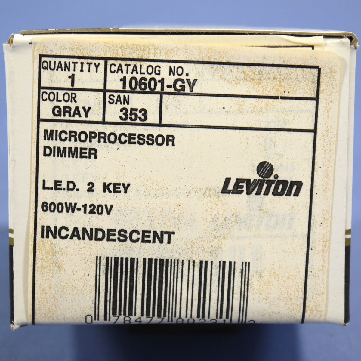 Leviton Gray Multi-Way On/Off Dimmer Switch MicroDim 600W Incandescent 10601-GY