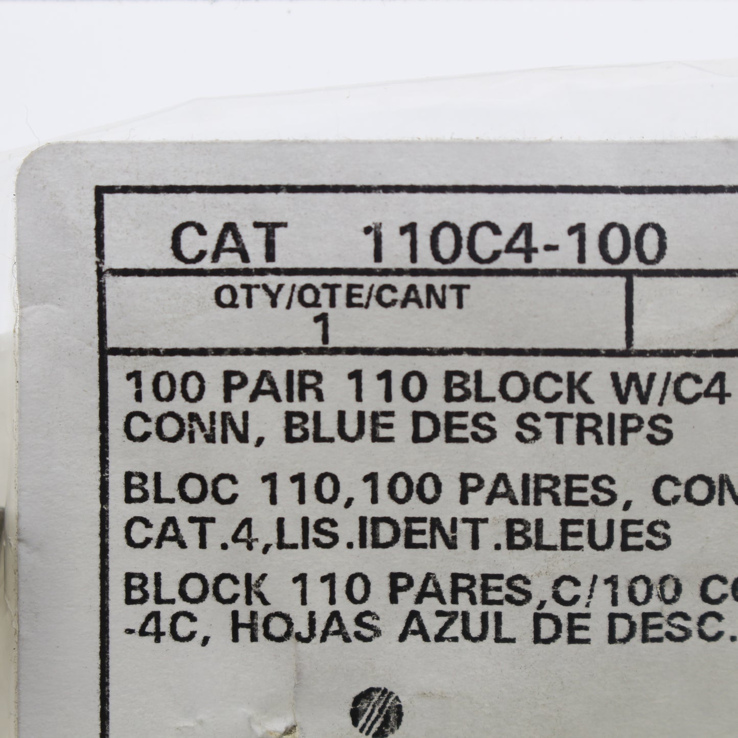 Leviton 110C4-100 100 Pair Phone Wiring Base 110-Type Mount Patch Block w/ Legs