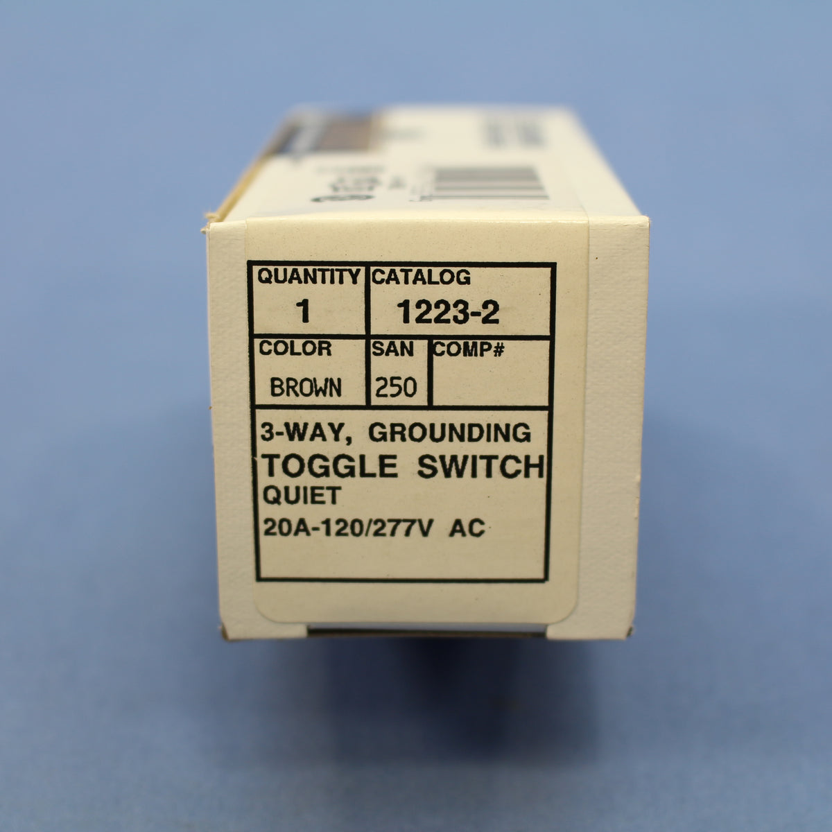 Leviton 1223-2 Brown 3-Way Toggle Light Switch 20A Industrial Grade Boxed