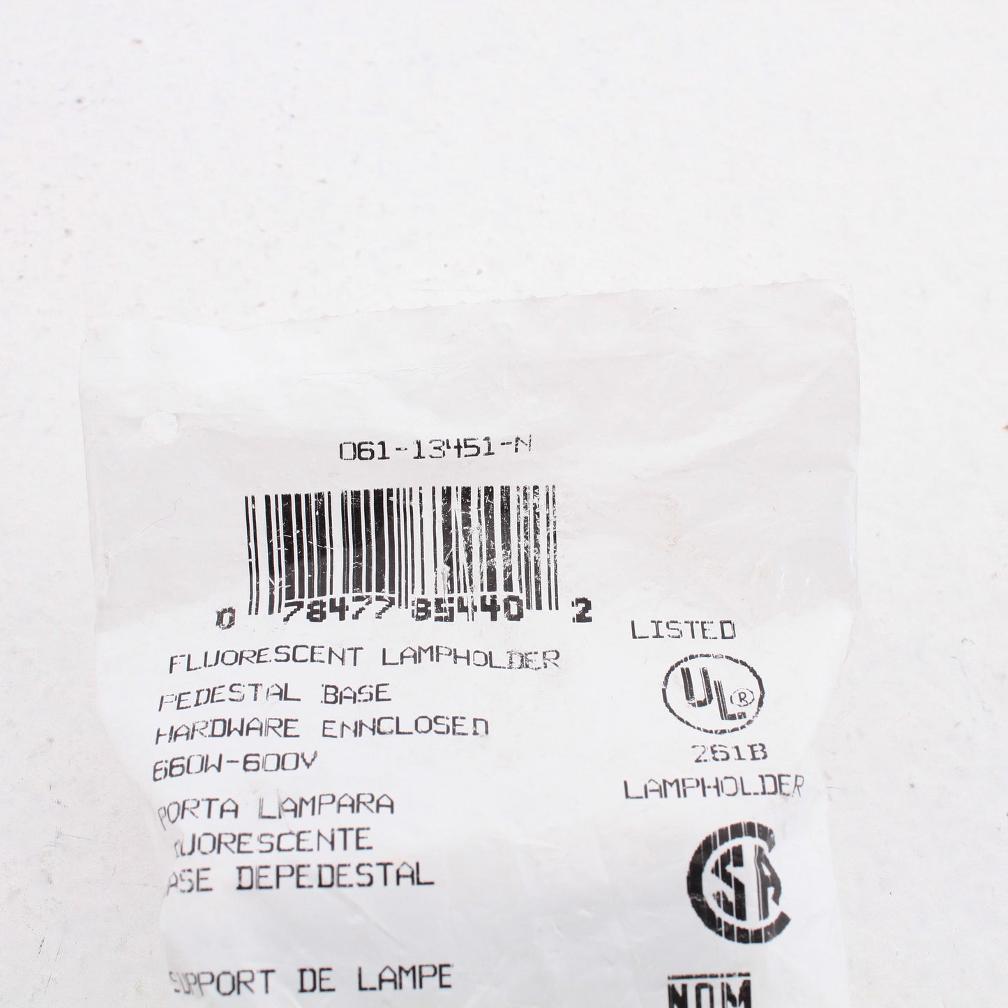 Leviton 13451-N Fluorescent Holder T-8 Medium Light Socket Low Profile G13