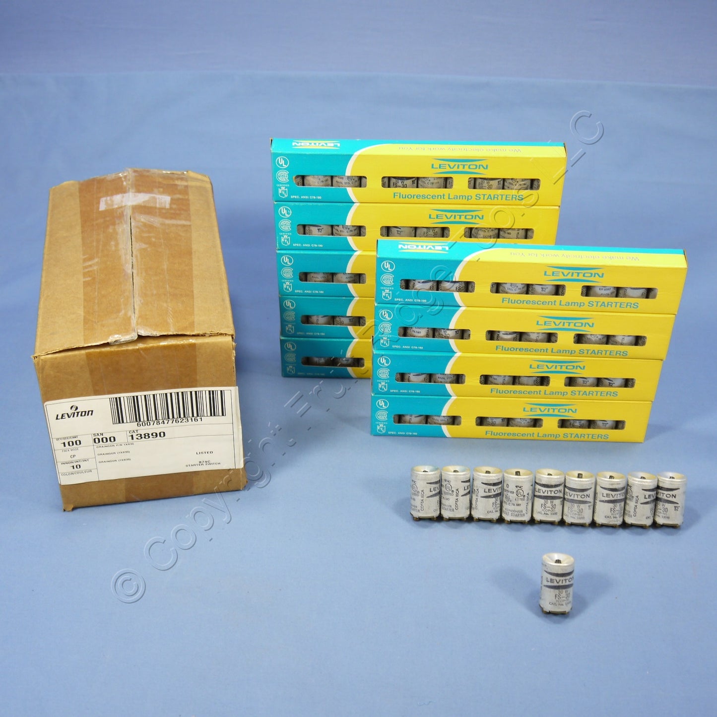 10 Leviton Flourescent Light Starters FS-30 COP-30 30W Lamp FS30 COP30 13890