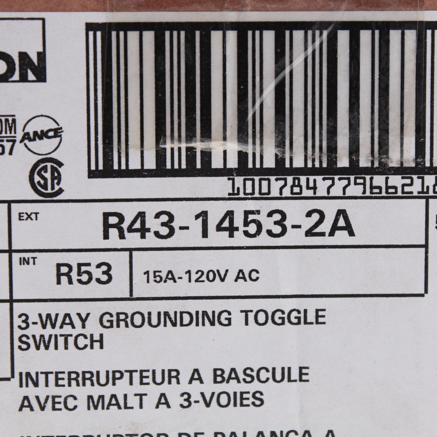 Leviton 1453-2A Almond 15A 3-Way Toggle Wall Light Switches Residential 35-Pack