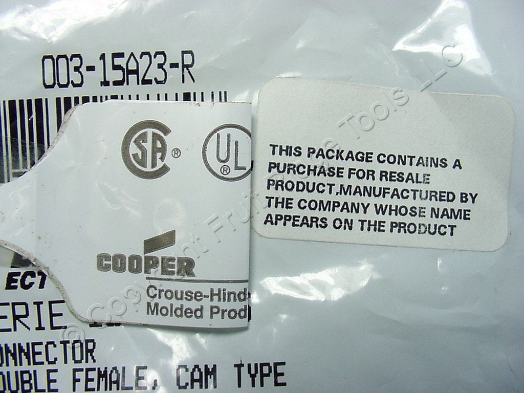 Leviton Red 2-Way Cam Plug Connector Double Female Plug ECT 15 Series 15A23-R