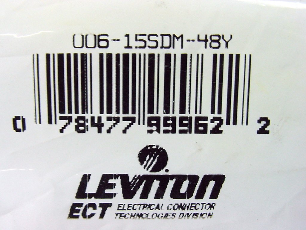 Leviton Yellow Cam-Type Plug Insulating Sleeve Male ECT 15 Series 15SDM-48Y