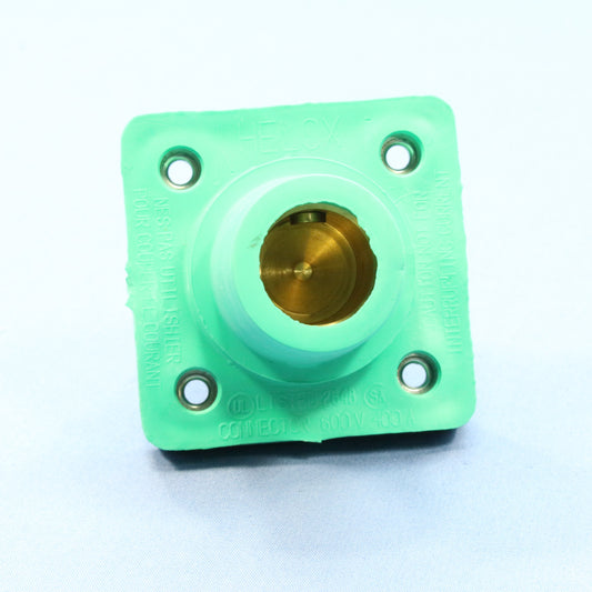 Leviton Green 16 Series 1-Pole Cam Receptacle Female Half Round 400A 16R20-G