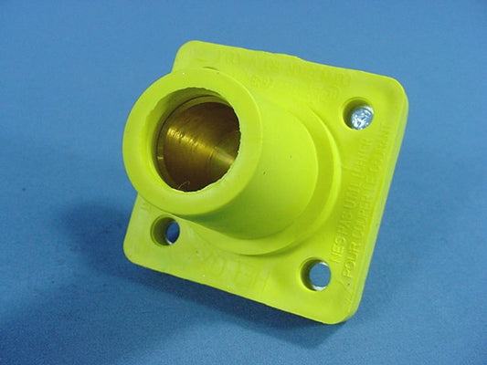 Leviton Yellow 16 Series Receptacle Outlet 3/4" Stud 400A 16R24-Y Female