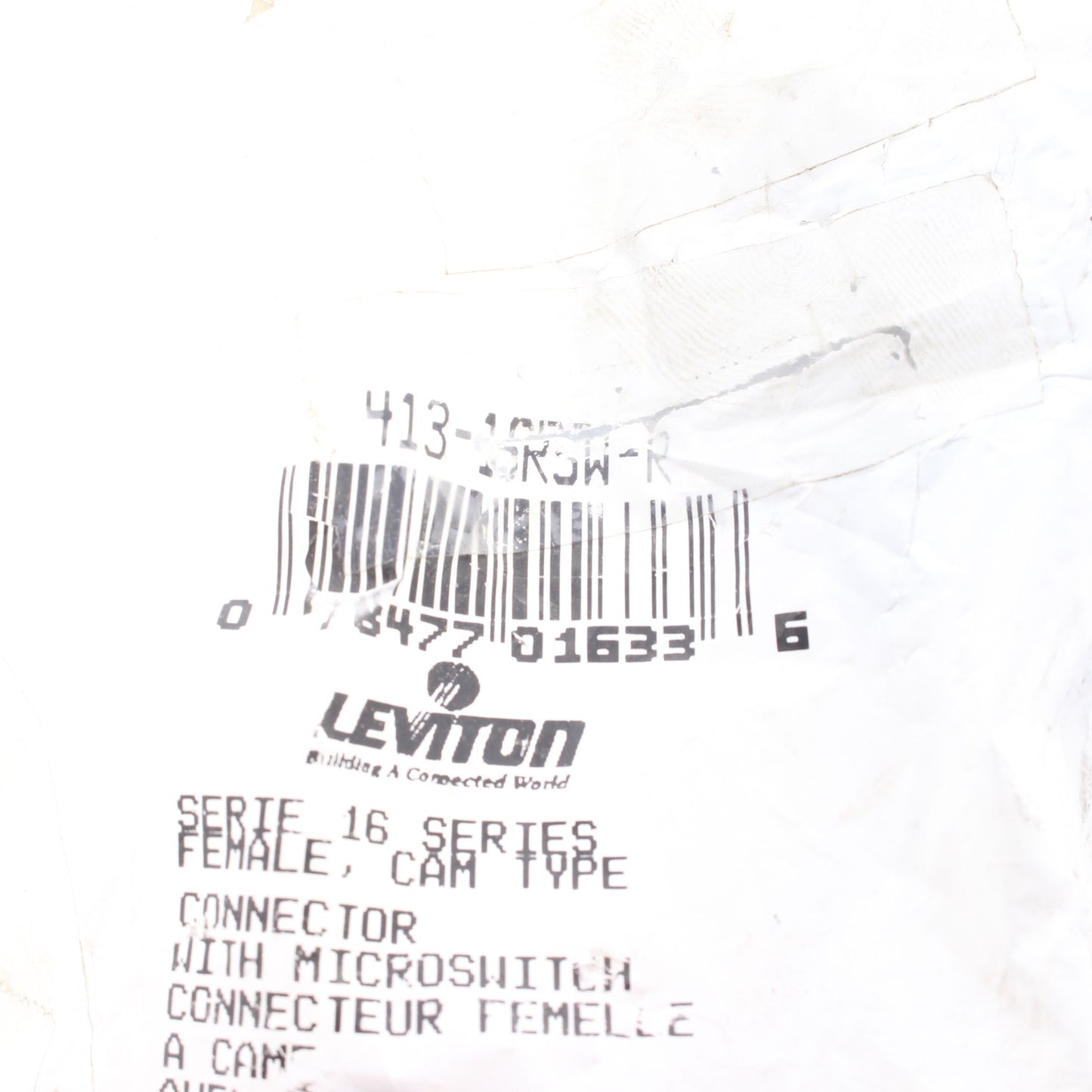 Leviton Red 16RSW-R Cam-Type Plug Panel Receptacle Microswitch ECT 16 Series