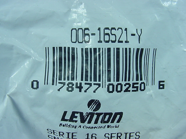 Leviton Yellow Plug Outlet Panel Receptacle Snap Cover Series 16 16S21