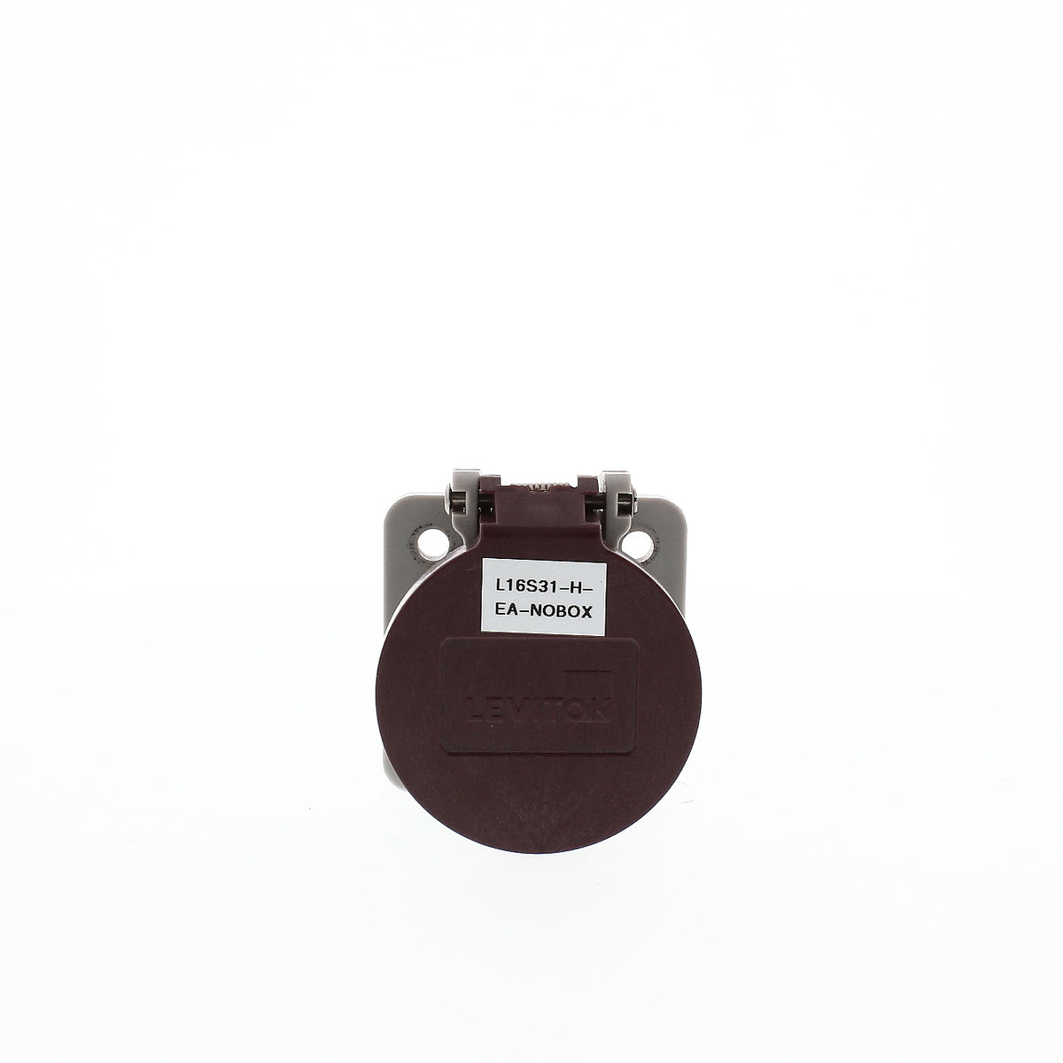 Leviton 16 Series Brown Panel Mount Housing Automatic Closing Lid Bulk 16S31-H