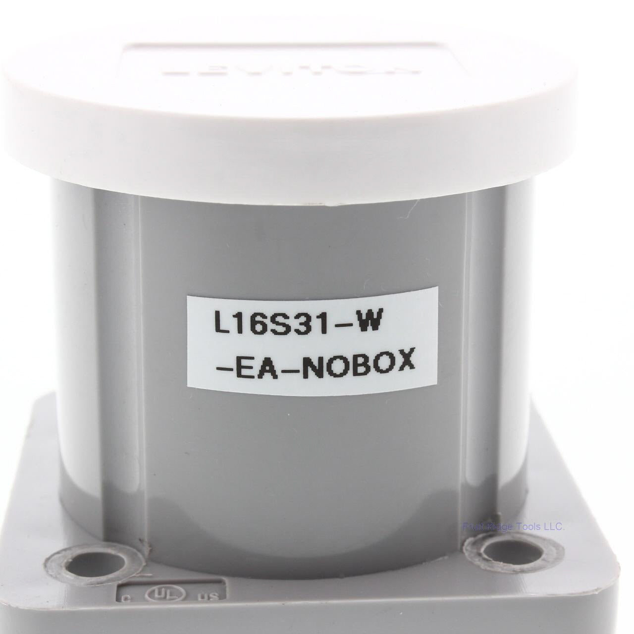 Leviton 16 Series White Panel Mount Housing Automatic Closing Lid Bulk 16S31-W