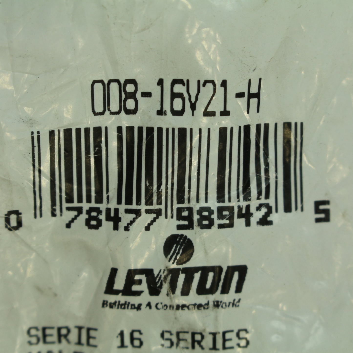 Leviton 16V21-H Brown 16 Series Cam Type Female Vulcanized Plug High Amp 235A