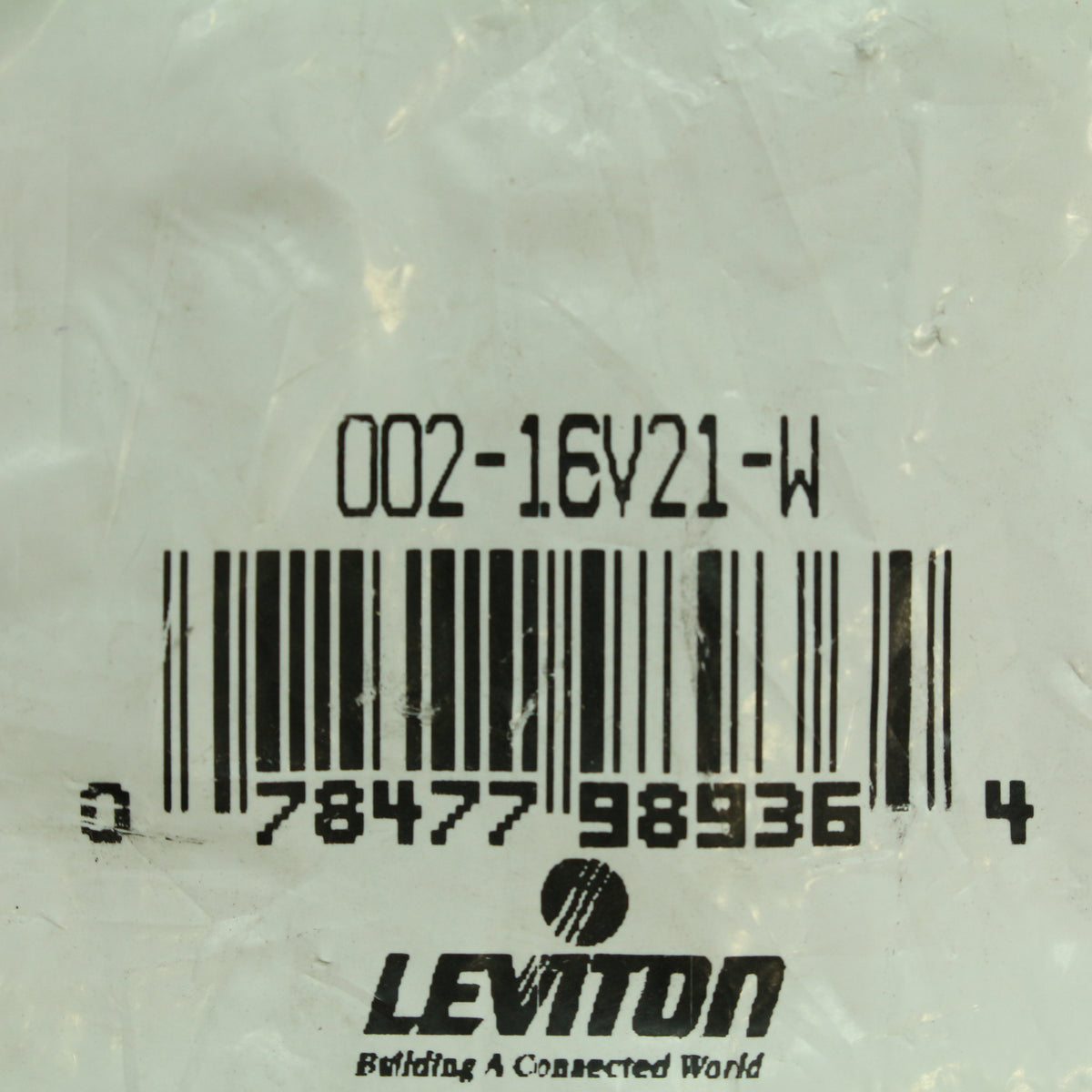 Leviton 16V21-W White 16 Series Cam Type Female Vulcanized Plug High Amp 235A