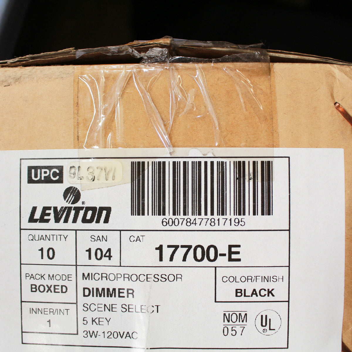 Leviton 17700-E Black Scene Selector MicroDimmer Controller Switches 5-Key 10pcs