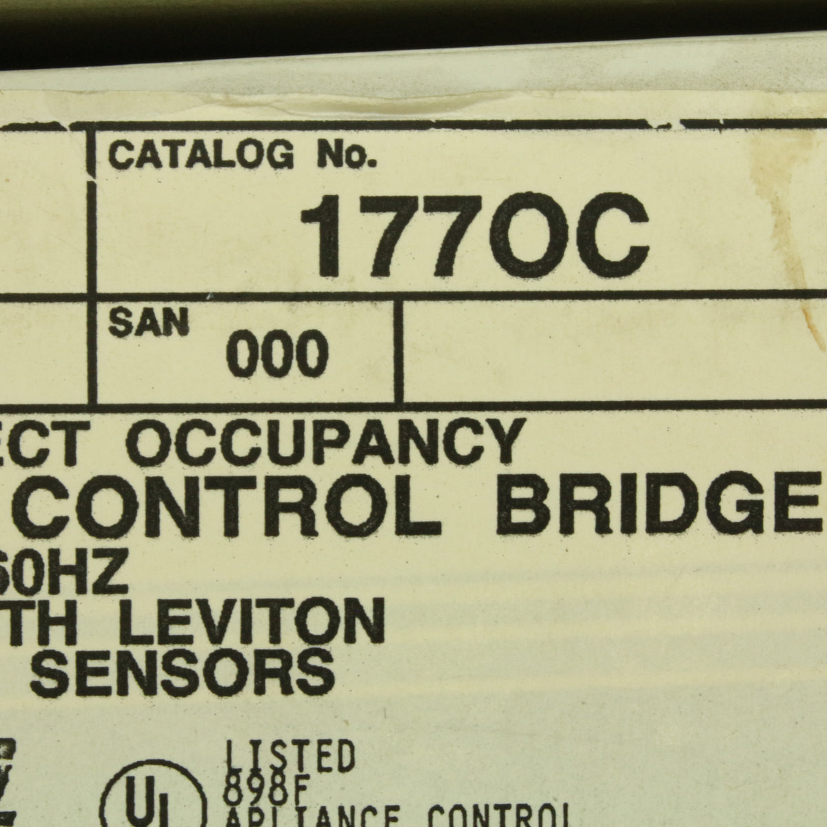 Leviton 177OC Scene Select Occupancy Motion Sensor Control Bridge No LOAD Rating