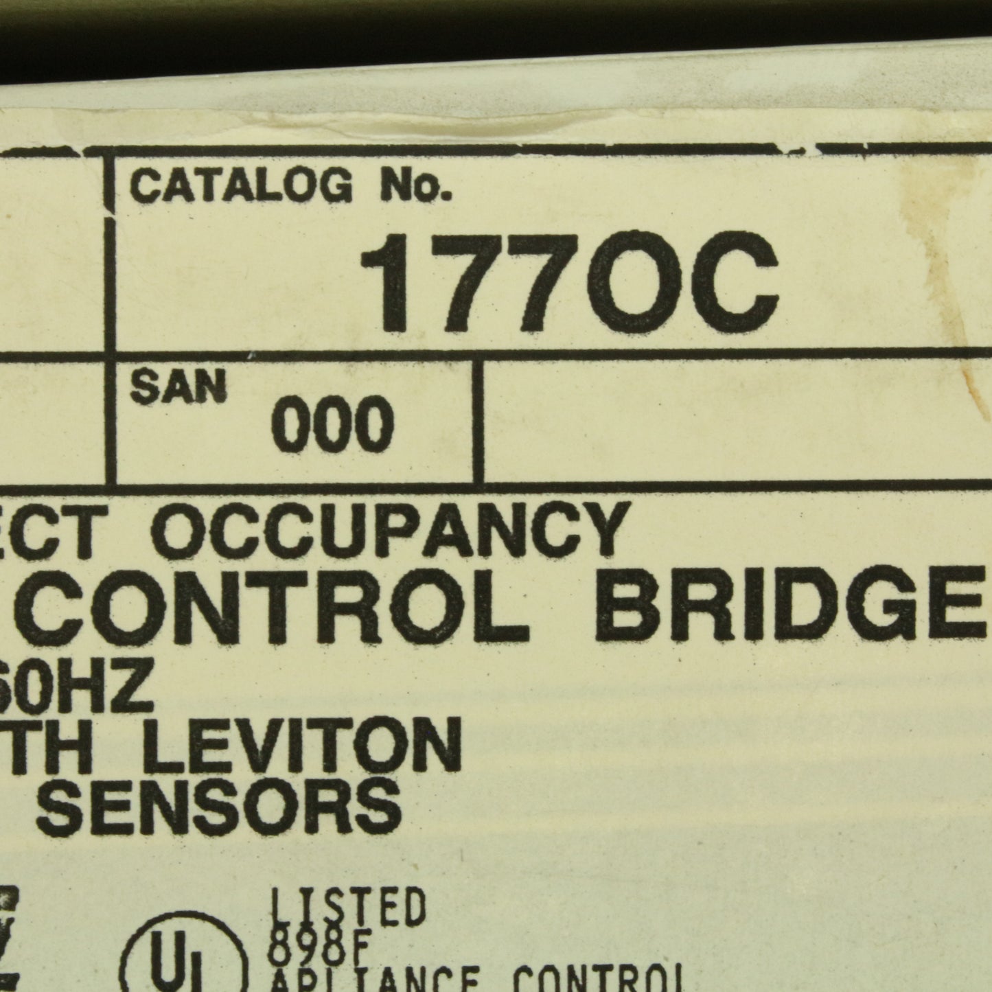 Leviton 177OC Scene Select Occupancy Motion Sensor Control Bridge No LOAD Rating
