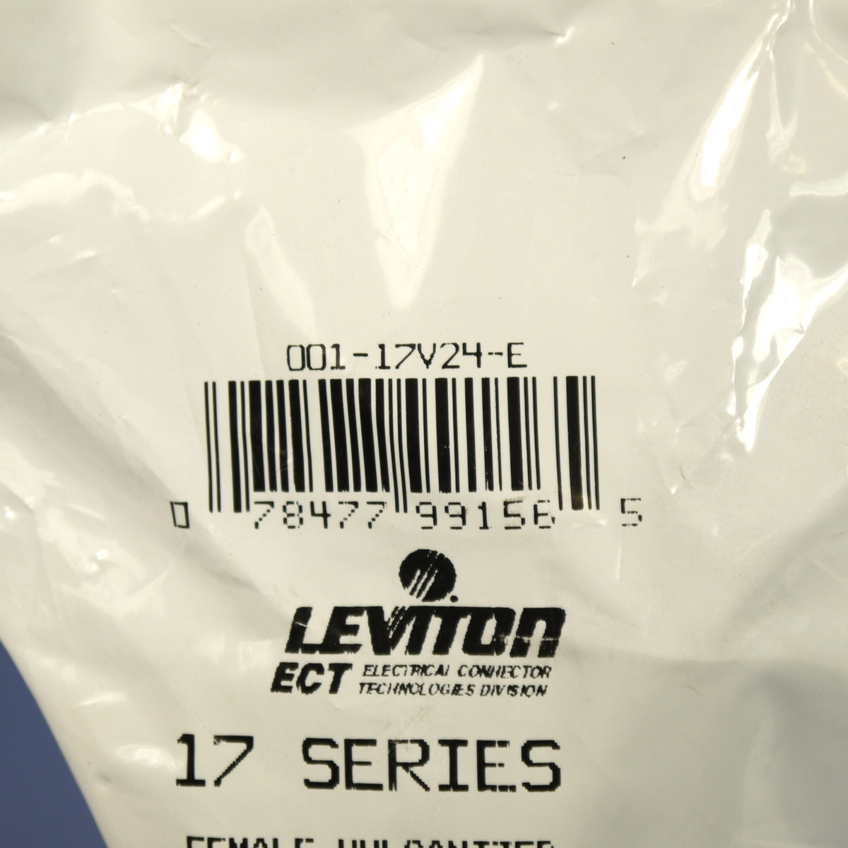 Leviton Black 17 Series Vulcanized Female Cam Plug Crimped 690A 600V 17V24-E