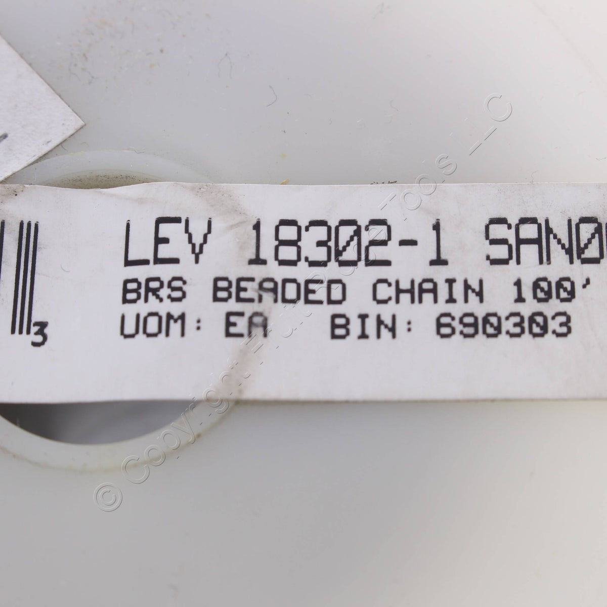 Leviton 18302-1-100 Brass Beaded Chain 100-ft for Replacement Lampholder Cords