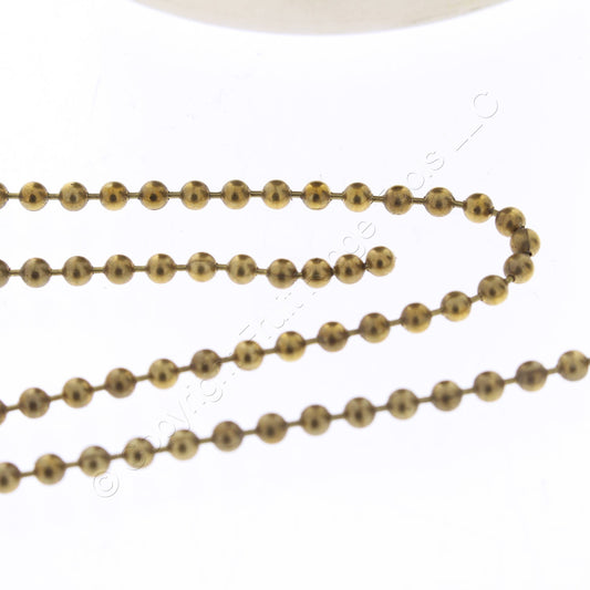 Leviton 18302-1-100 Brass Beaded Chain 100-ft for Replacement Lampholder Cords