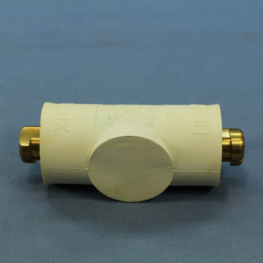 Leviton 18A25-W White Male-Male Turnaround Connector Plug 18 Series 400A 600V