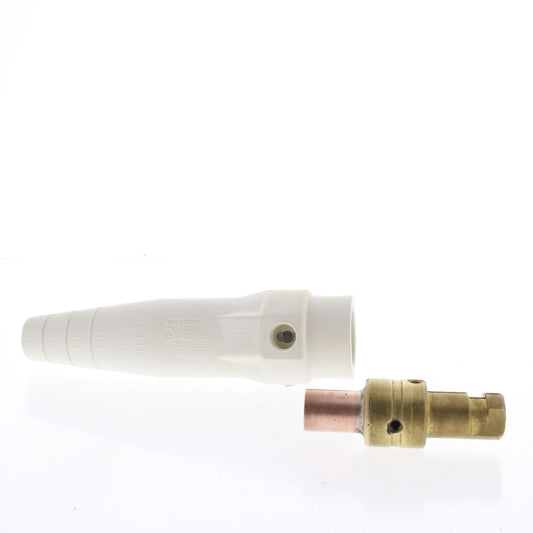 Leviton White 18 Series Detachable Male Cam-Type Plug Crimped 400A 600V 18D27-W