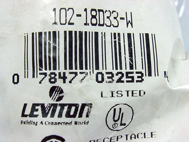 Leviton White ECT 18 Series Female Cam Plug Double Set Screw 400A 600V 18D33-W