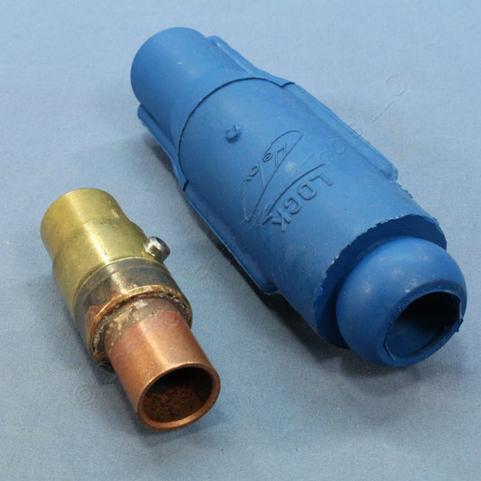 Leviton 18V28-B Blue ECT 18 Series Female Vulcanized Cam-Type Plug 400A 600V