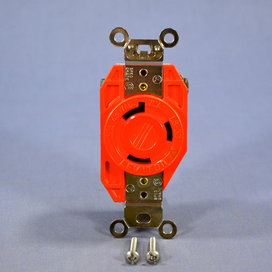 Leviton L8-30R Isolated Gnd Locking Receptacle Outlet 30A 480V 2640-IG-066