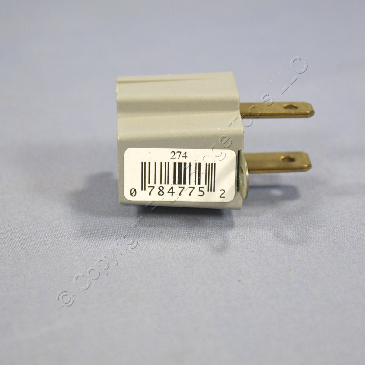 10 Leviton Gray 3-Prong Plug Outlet Adapters Nema 5-15R 15A 125V Grounded 274