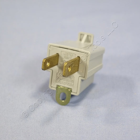 10 Leviton Gray 3-Prong Plug Outlet Adapters Nema 5-15R 15A 125V Grounded 274