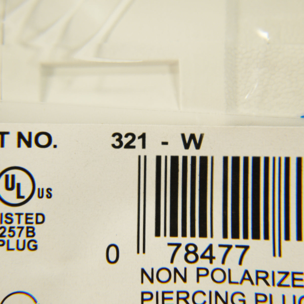 30 Leviton Side Mount Right Angle EZ-Wire Plugs 15A 1-15P Non-Polarized 321-W