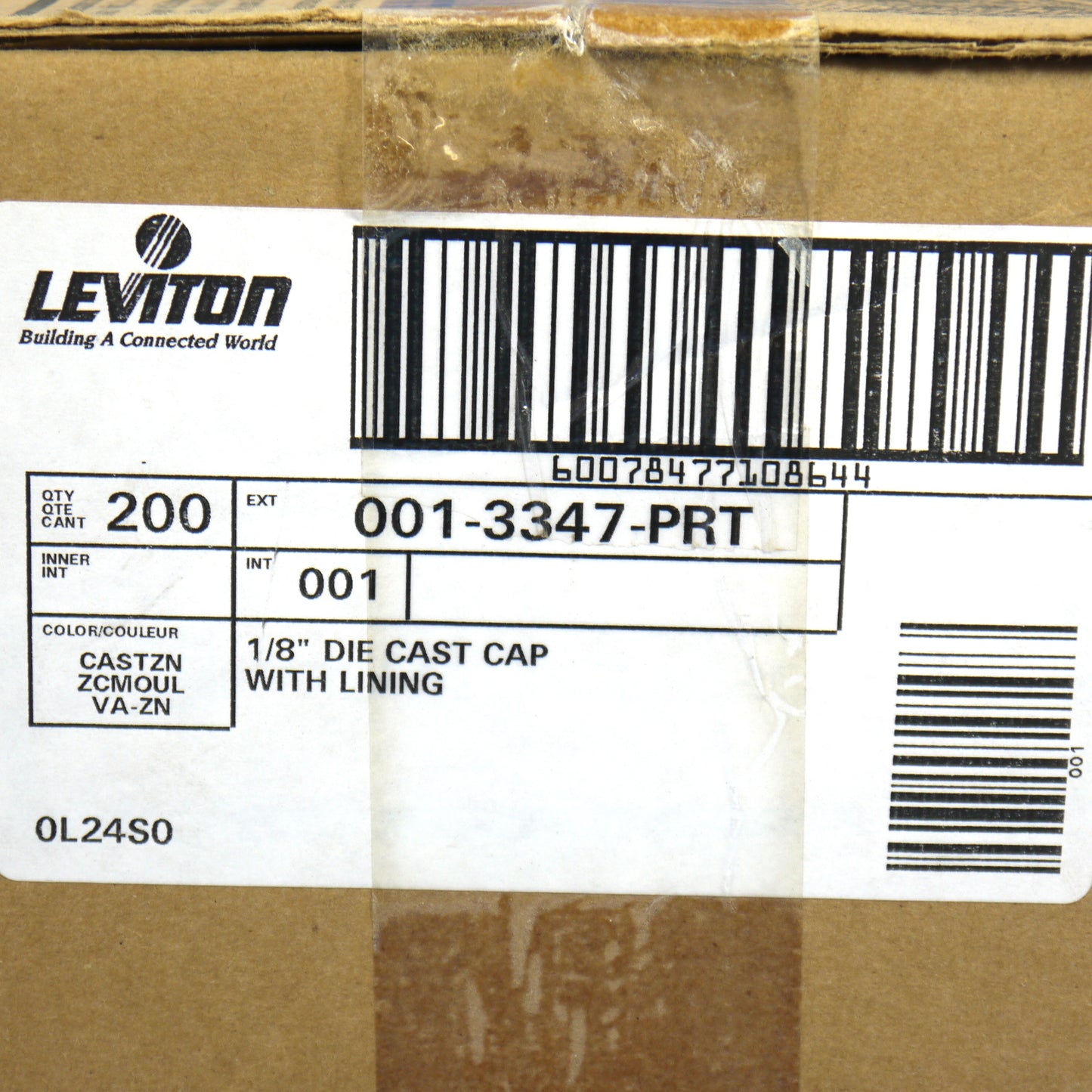 200 Leviton 1/8" Lampholder Medium Light Socket Caps Die Cast w/ Lining 3347-PRT