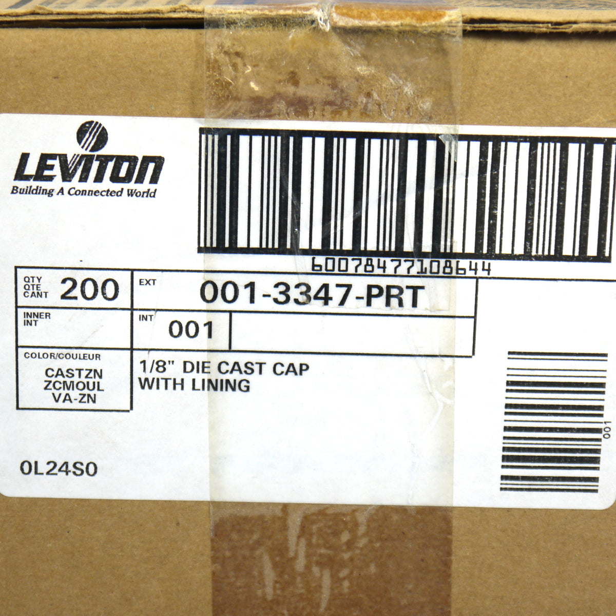 200 Leviton 1/8" Lampholder Medium Light Socket Caps Die Cast w/ Lining 3347-PRT