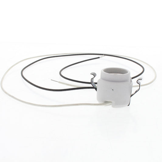 Leviton Snap-In Medium Porcelain Hi-Hat Lampholder Socket 30" Leads 660W 38887