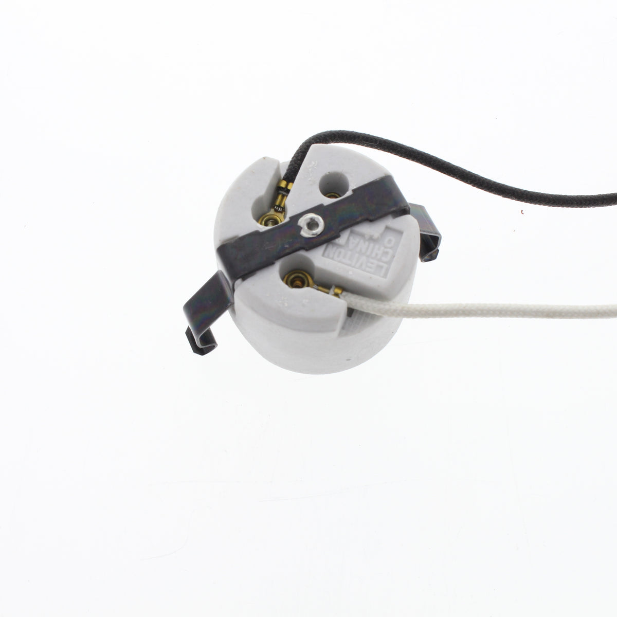 Leviton Snap-In Medium Porcelain Hi-Hat Lampholder Socket 30" Leads 660W 38887