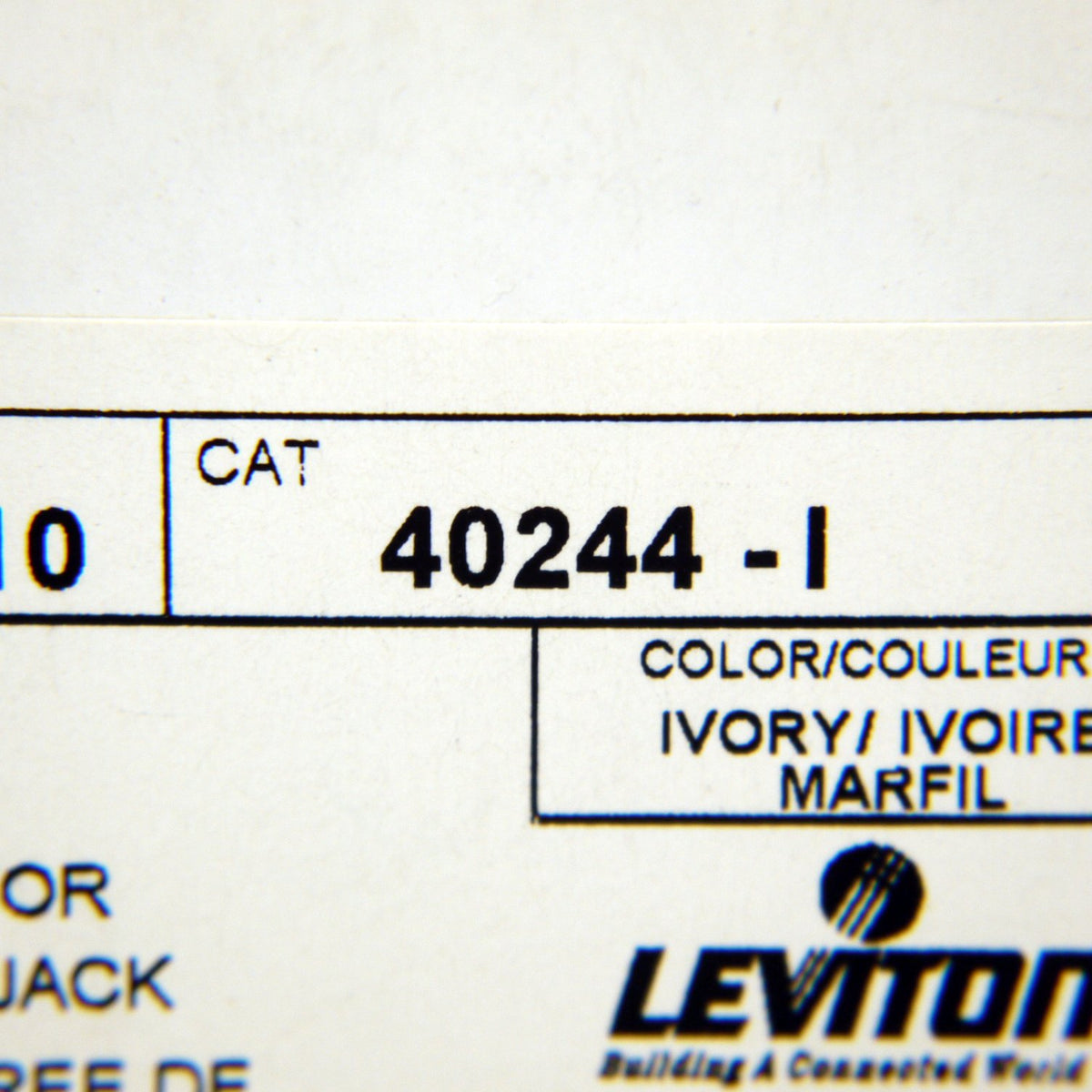 Leviton 40244-I Ivory 4-Conductor Dual Telephone Jack Wallplates 625B3 10-pack
