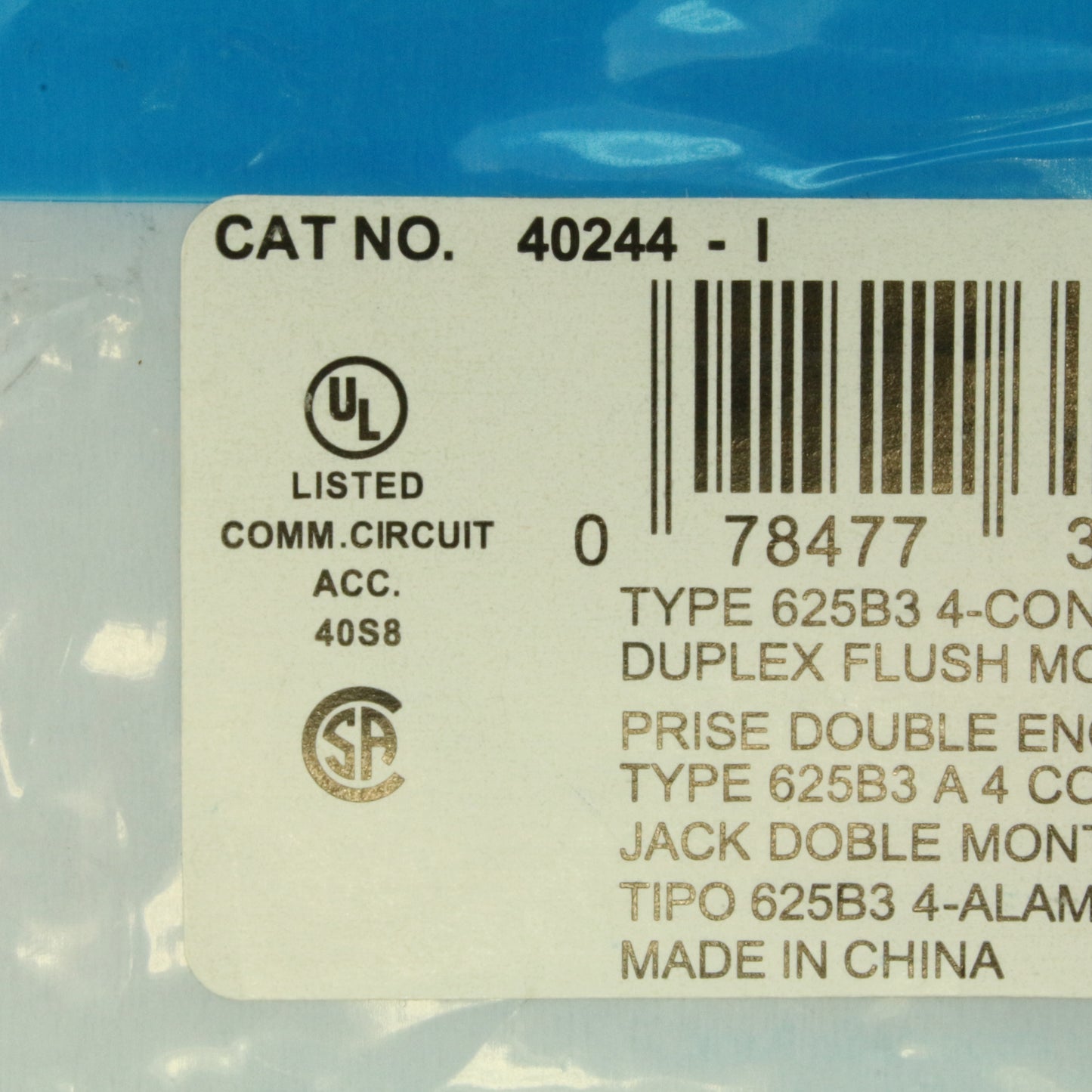 Leviton Ivory 2-Line Phone Jack Flush Mount 6-Position Wallplate 625B3 40244-I